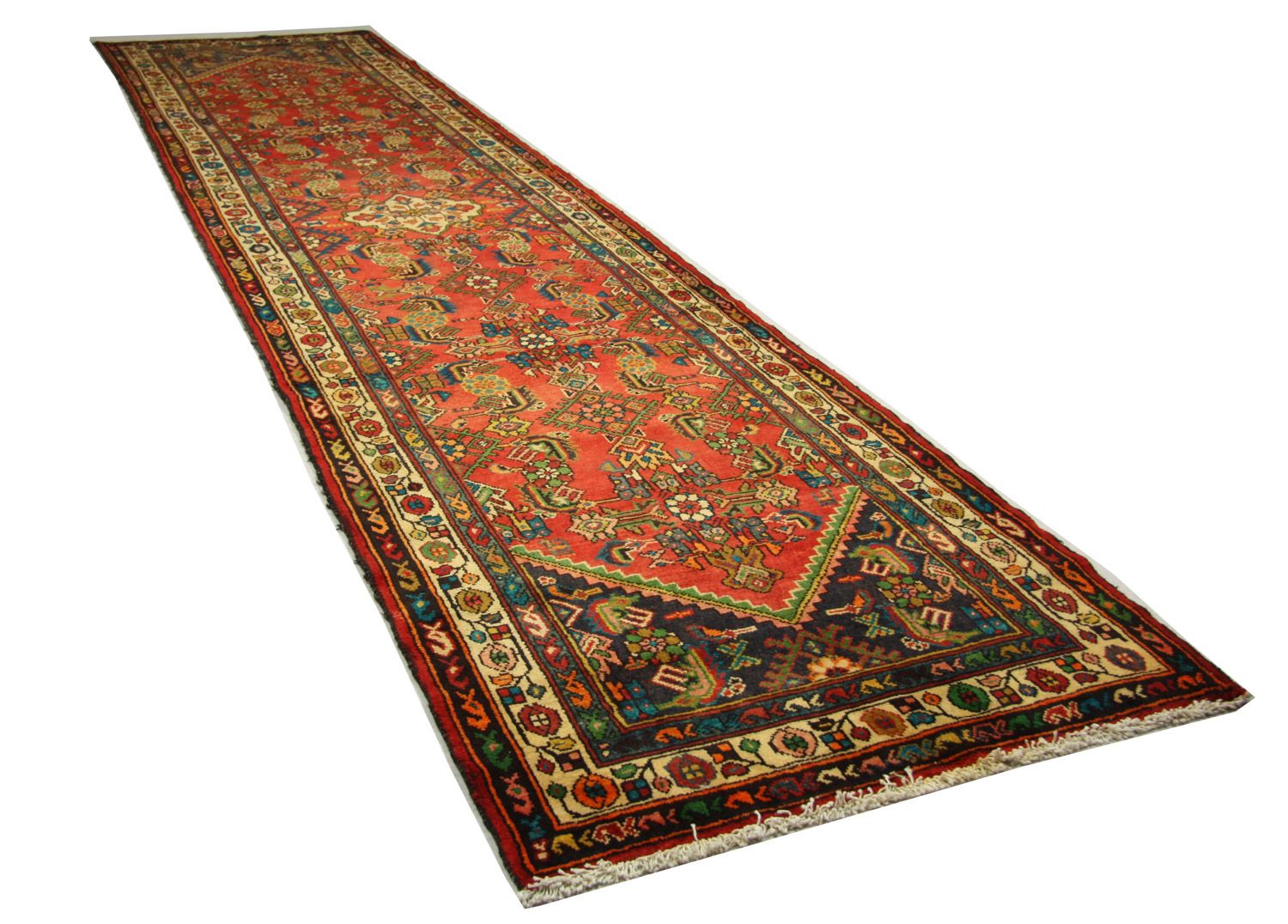 Perserteppich - Nomadic 426 x 107 cm - orange