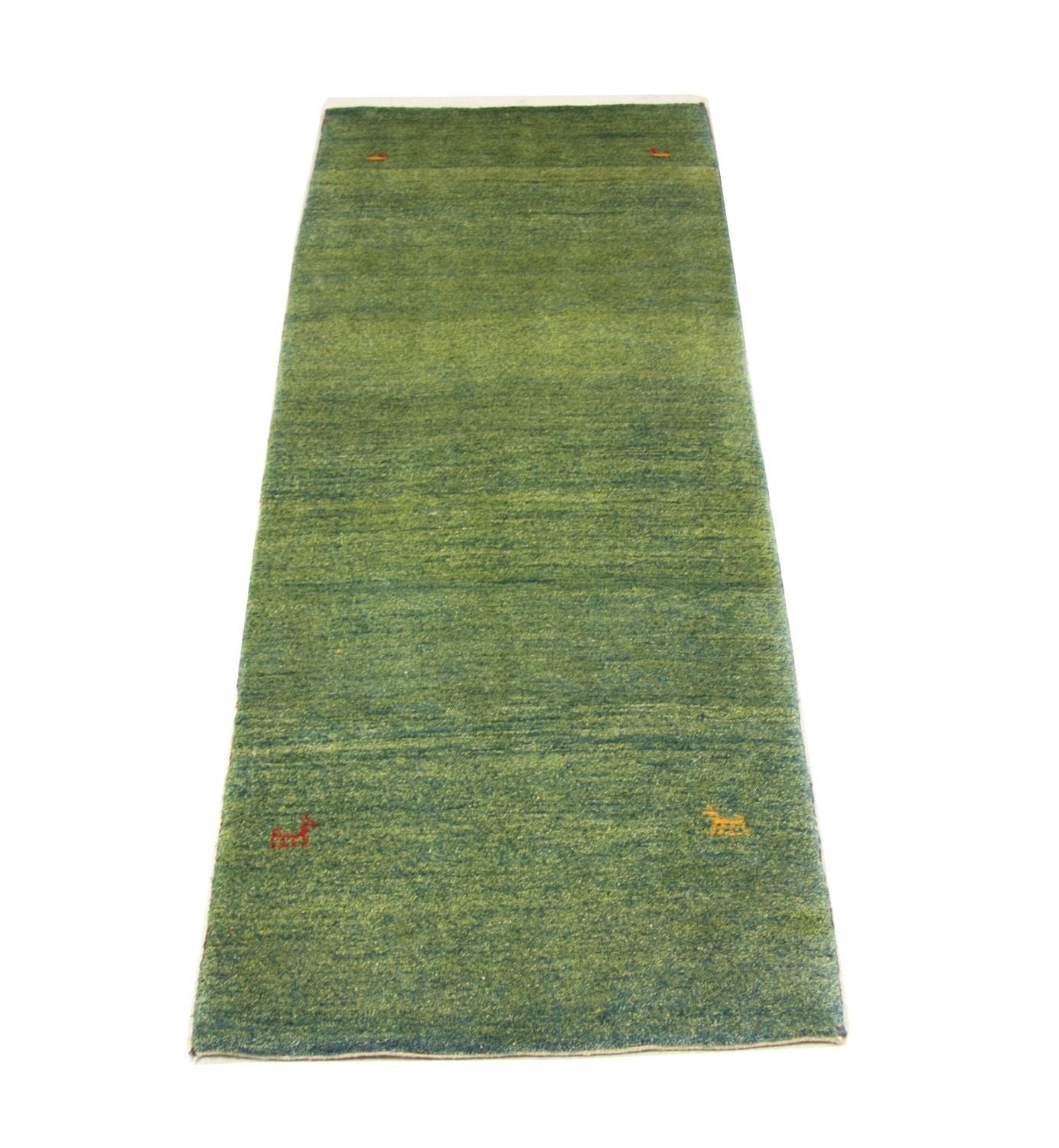 Gabbeh Teppich - Perser 233 x 84 cm - grün