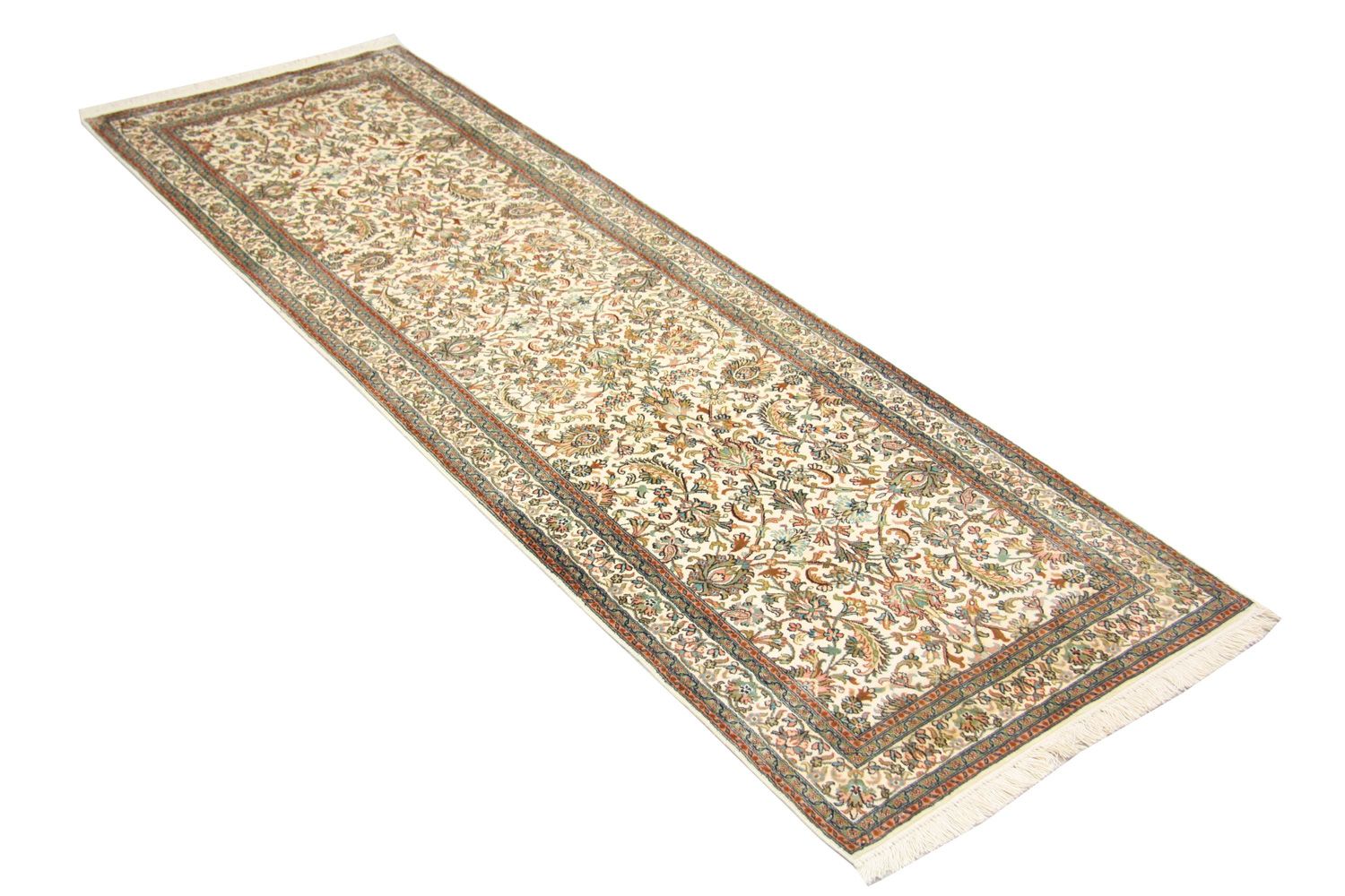 Seidenteppich - Kaschmir Seide 250 x 80 cm Teppich Läufer
