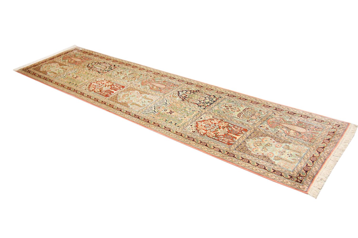 Seidenteppich - Kaschmir Seide 305 x 79 cm Teppich Läufer