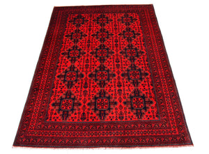Afghan Teppich - Kunduz 292 x 197 cm - rot