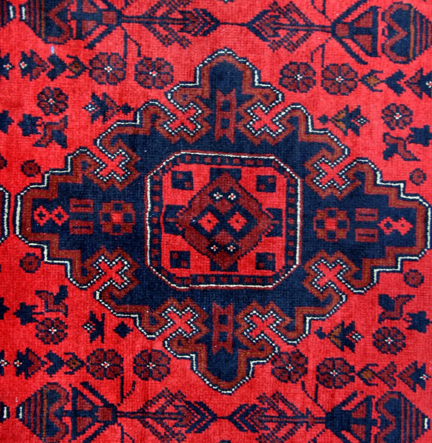 Afghan Teppich - Kunduz 292 x 197 cm - rot