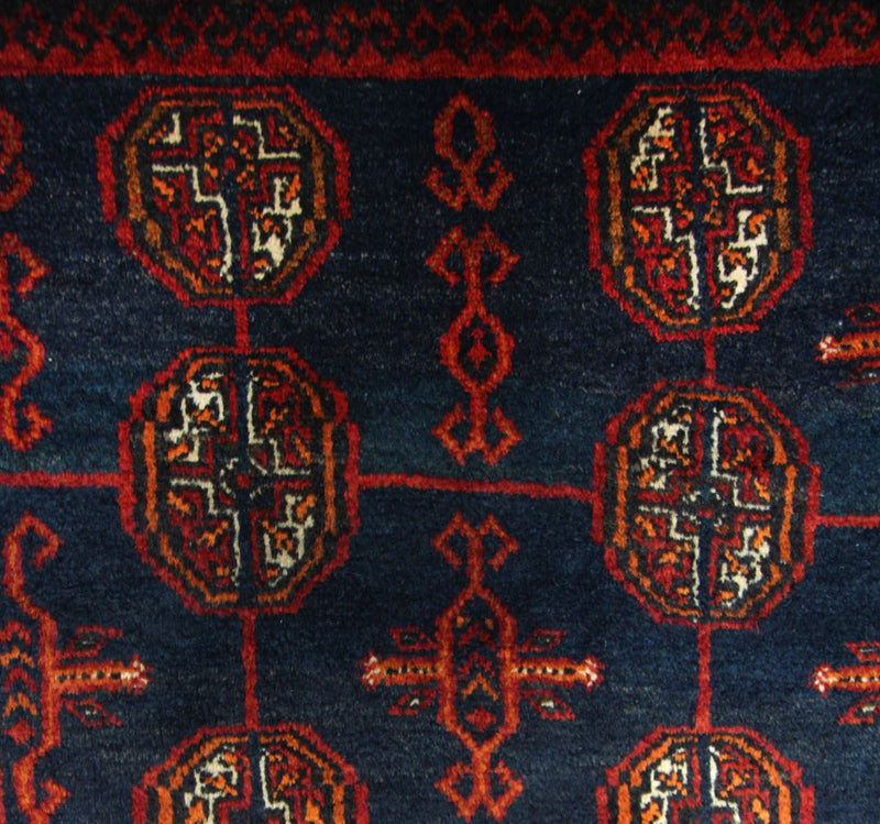 Belutsch Teppich 286 x 193 cm - blau
