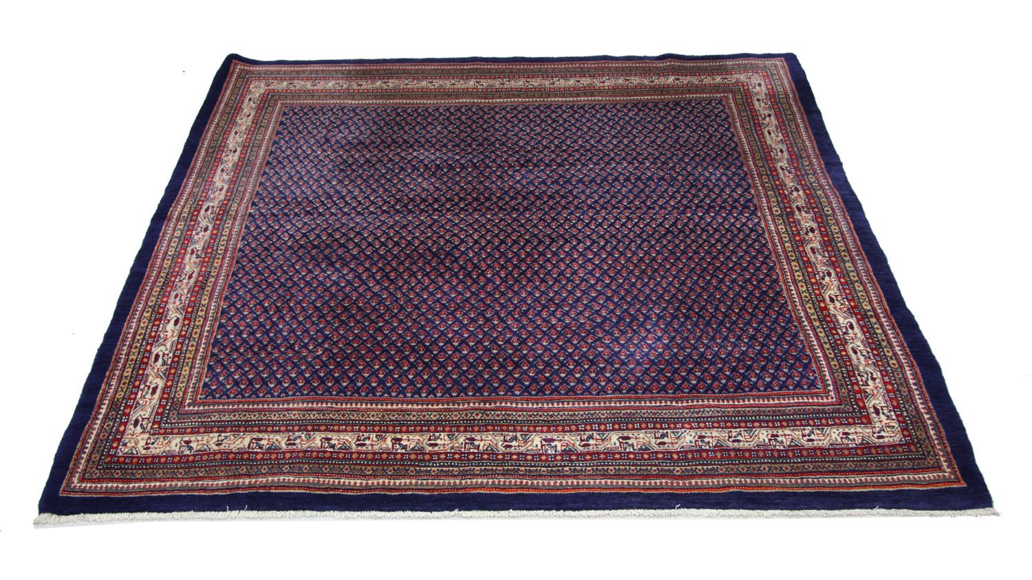 Perserteppich - Mir 267 x 266 cm - blau