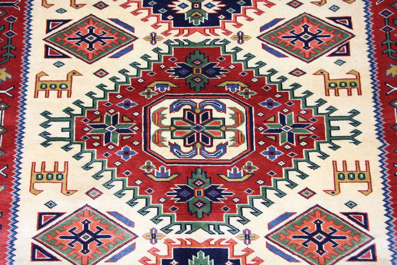 Afghan Teppich 194 x 146 cm - beige
