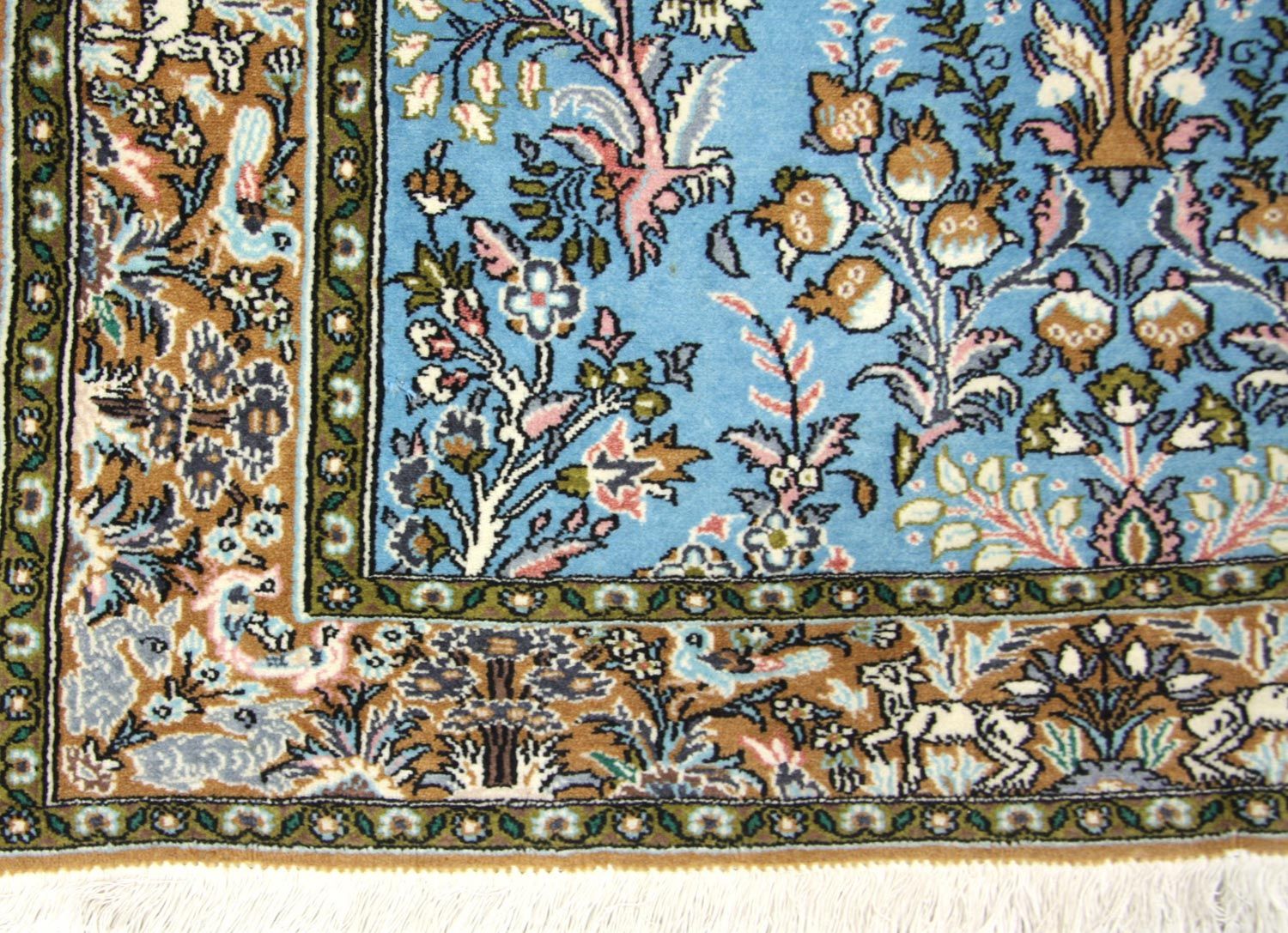 Perserteppich - Ghom 159 x 108 cm - blau