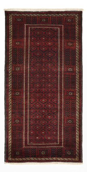 Läufer Belutsch - 203 x 101 cm - dunkelrot