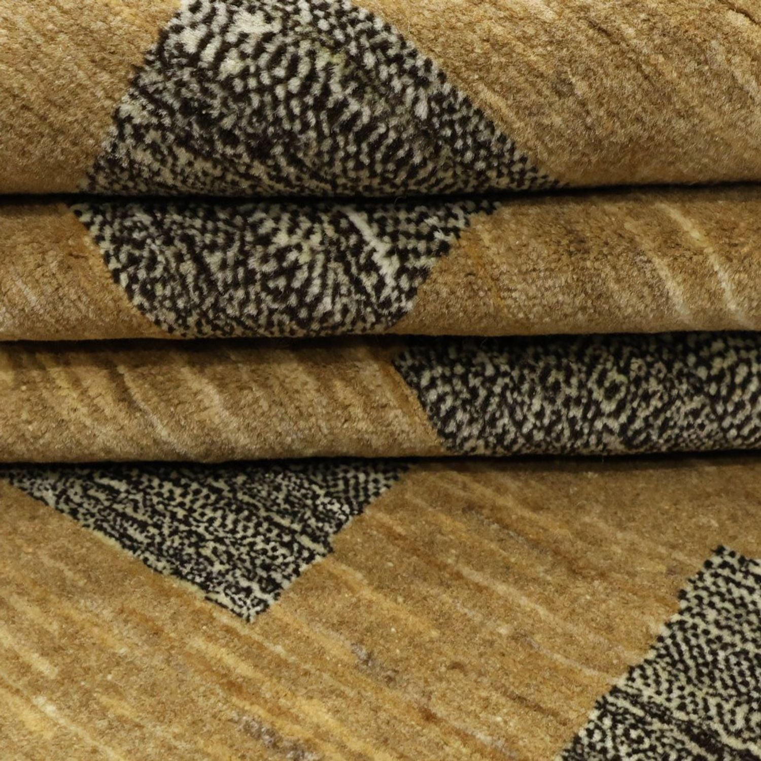 Gabbeh Teppich - Loribaft Perser quadratisch  - 200 x 194 cm - dunkelbeige
