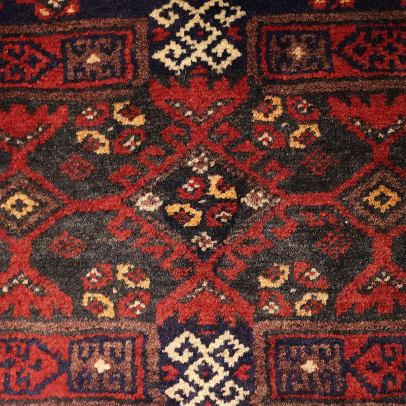 Läufer Belutsch - 194 x 101 cm - dunkelrot