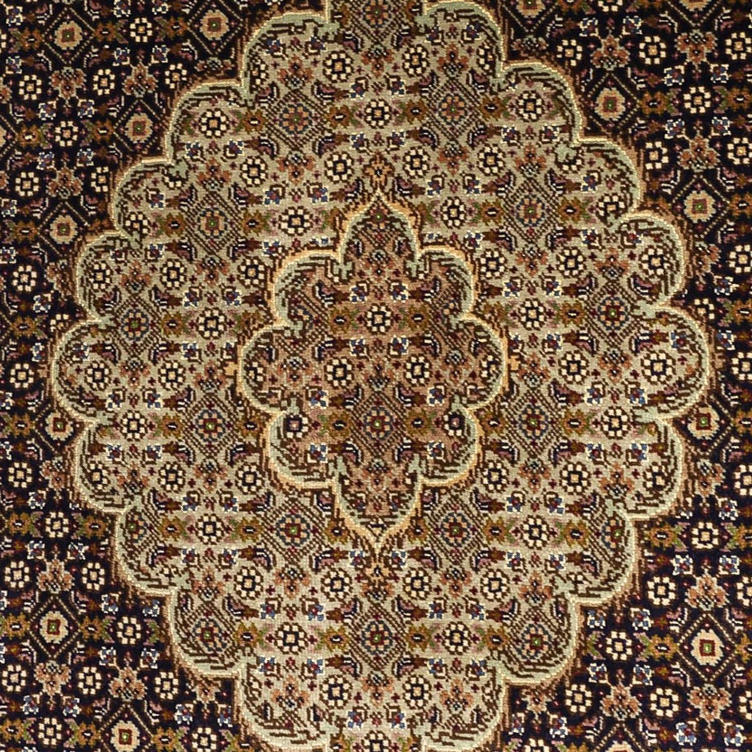 Perserteppich - Täbriz - Royal - Seidenkette - 149 x 100 cm - dunkelbeige