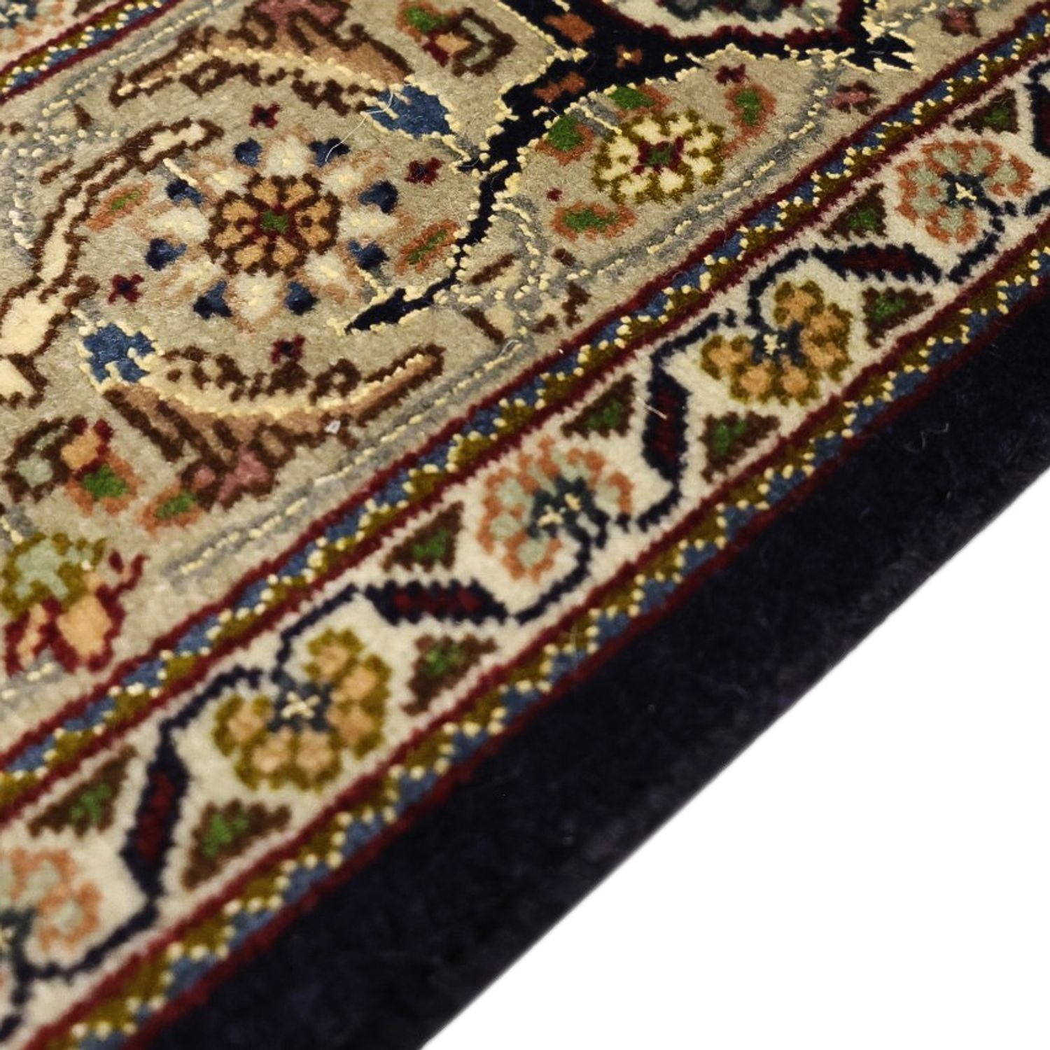 Perserteppich - Täbriz - Royal - Seidenkette - 149 x 100 cm - dunkelbeige