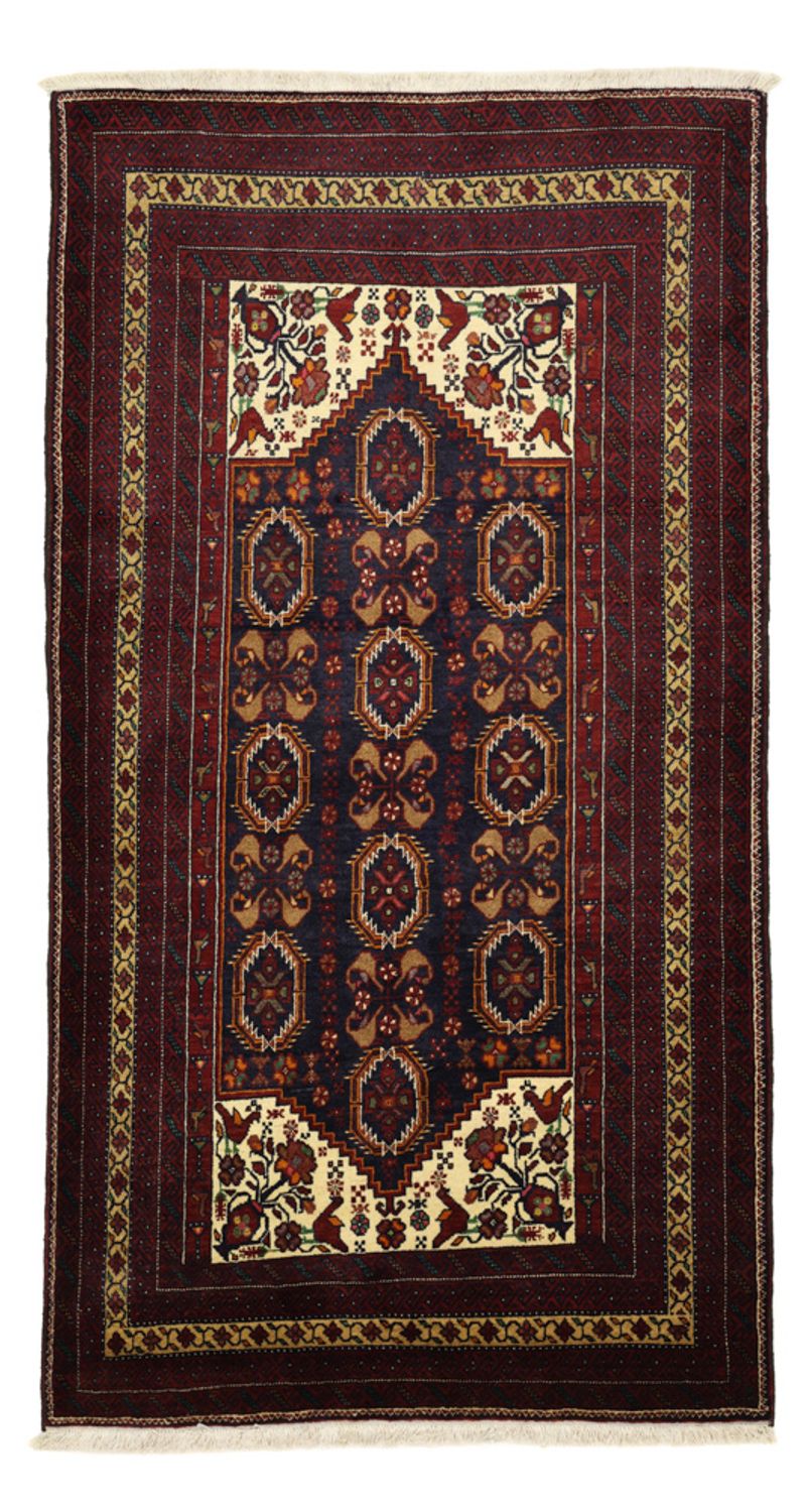 Belutsch Teppich - 210 x 115 cm - dunkelrot