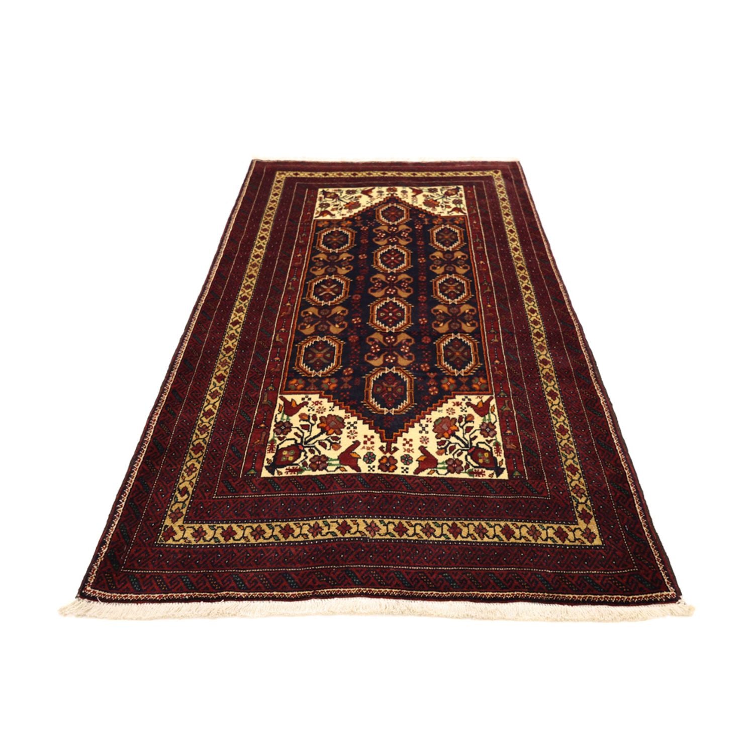 Belutsch Teppich - 210 x 115 cm - dunkelrot