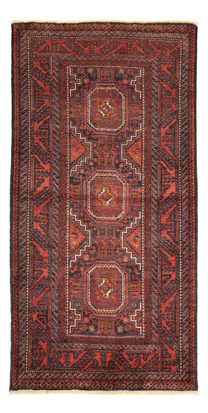 Läufer Belutsch - 194 x 98 cm - dunkelrot