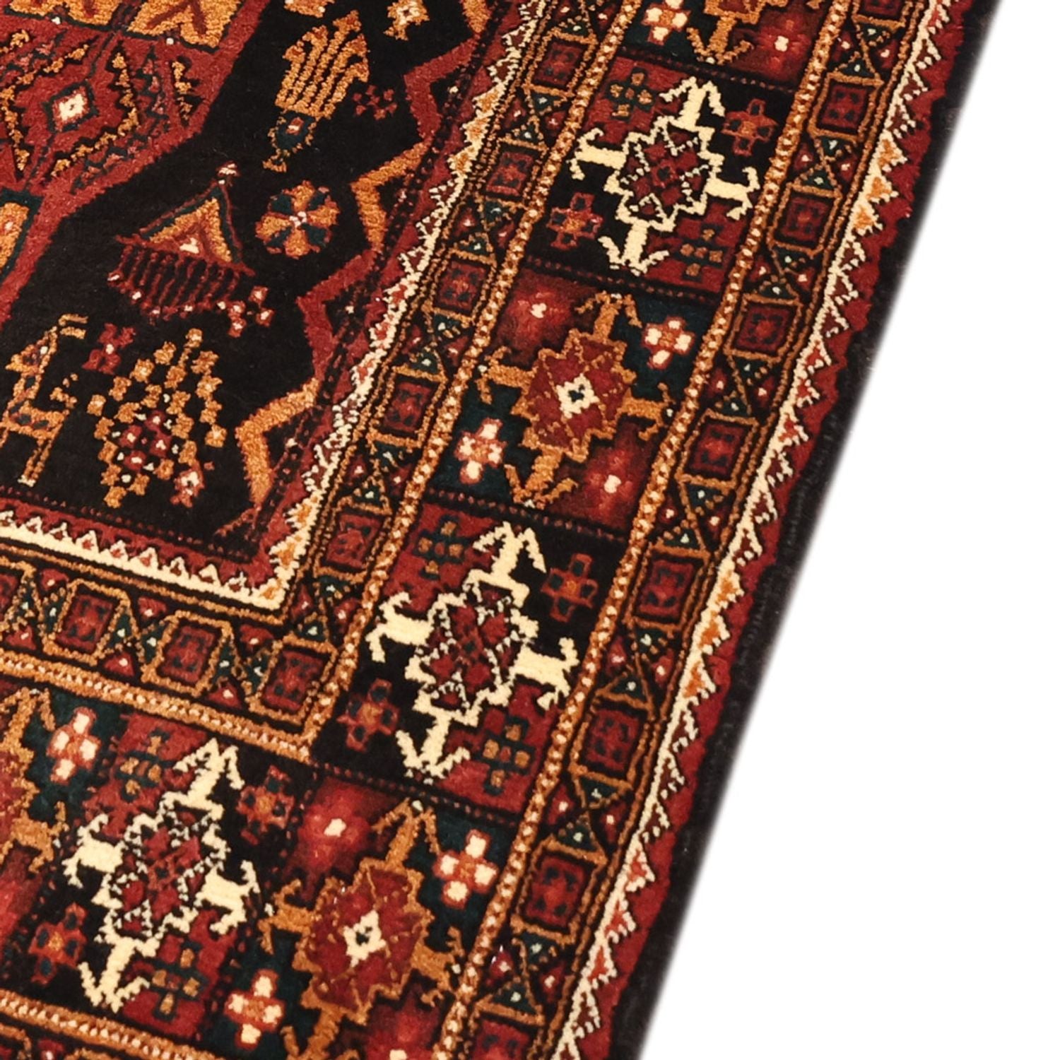 Belutsch Teppich - 219 x 119 cm - dunkelrot