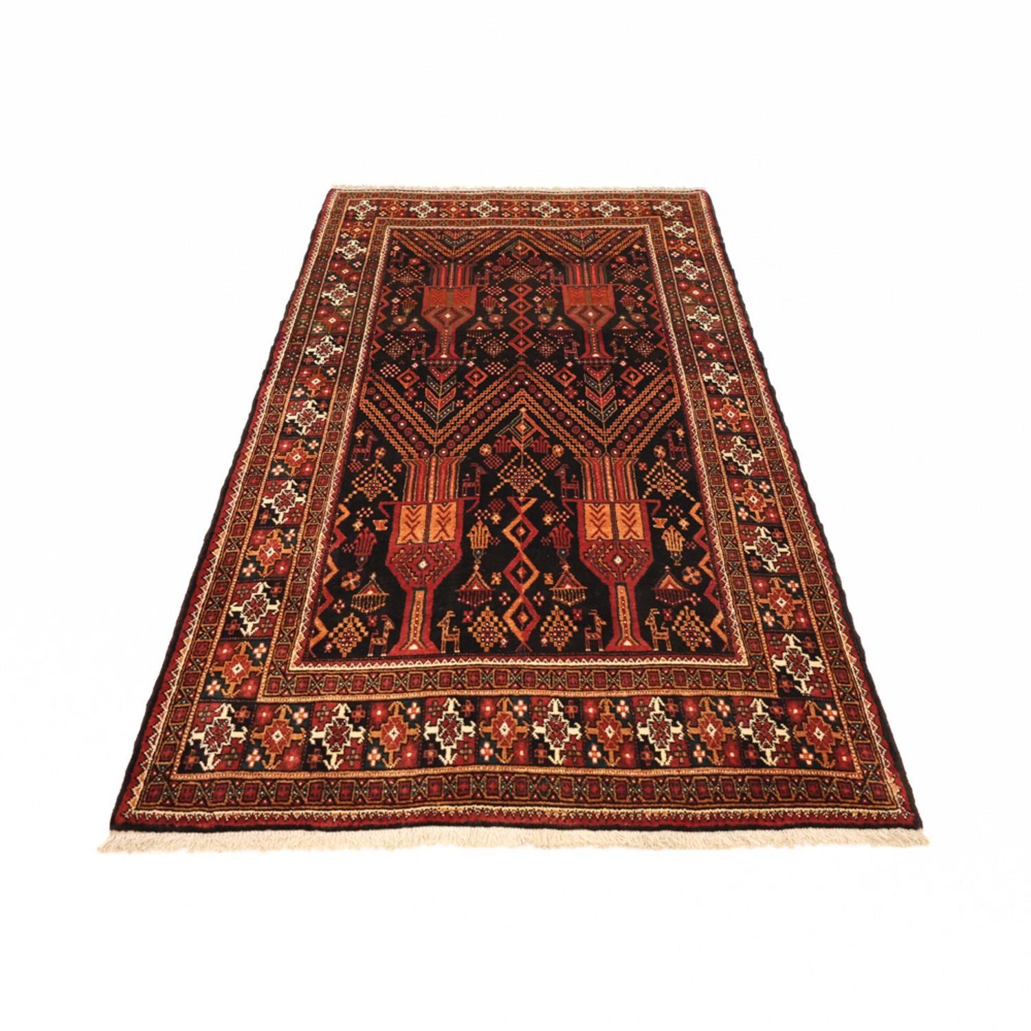 Belutsch Teppich - 219 x 119 cm - dunkelrot