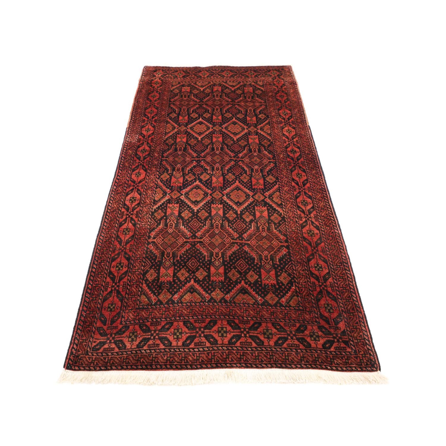 Läufer Belutsch - 205 x 105 cm - dunkelrot