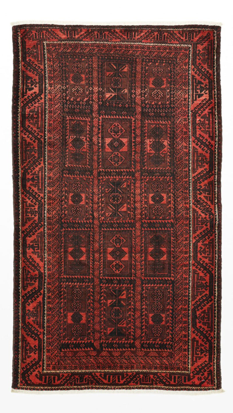 Belutsch Teppich - 205 x 117 cm - dunkelrot