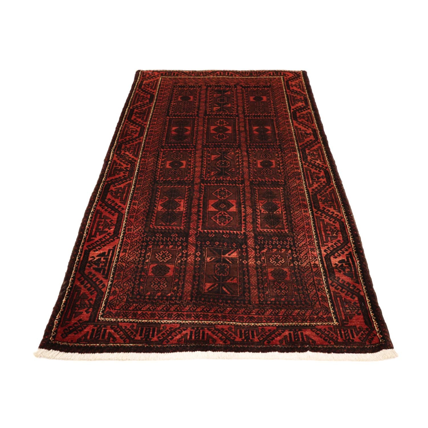 Belutsch Teppich - 205 x 117 cm - dunkelrot