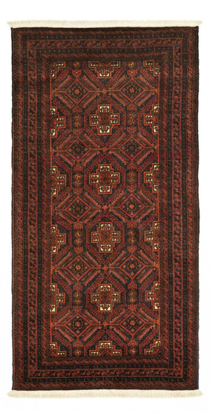Läufer Belutsch - 194 x 97 cm - dunkelrot