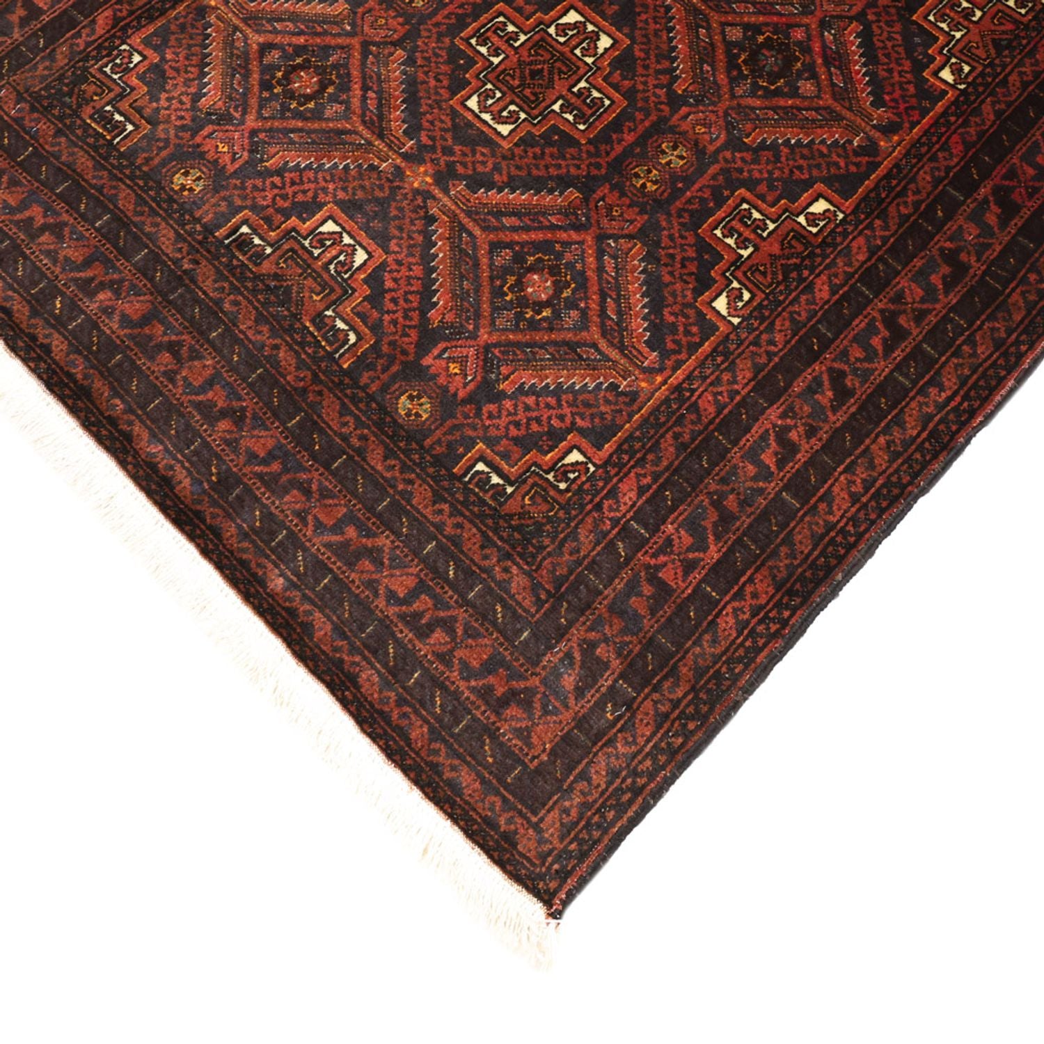 Läufer Belutsch - 194 x 97 cm - dunkelrot