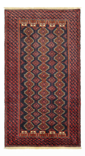 Läufer Belutsch - 197 x 106 cm - dunkelrot