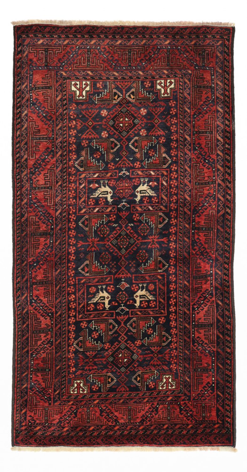 Läufer Belutsch - 200 x 107 cm - dunkelrot
