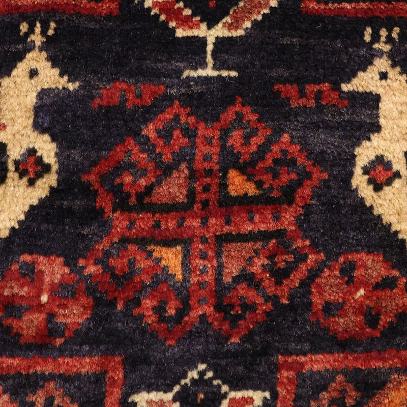 Läufer Belutsch - 200 x 107 cm - dunkelrot