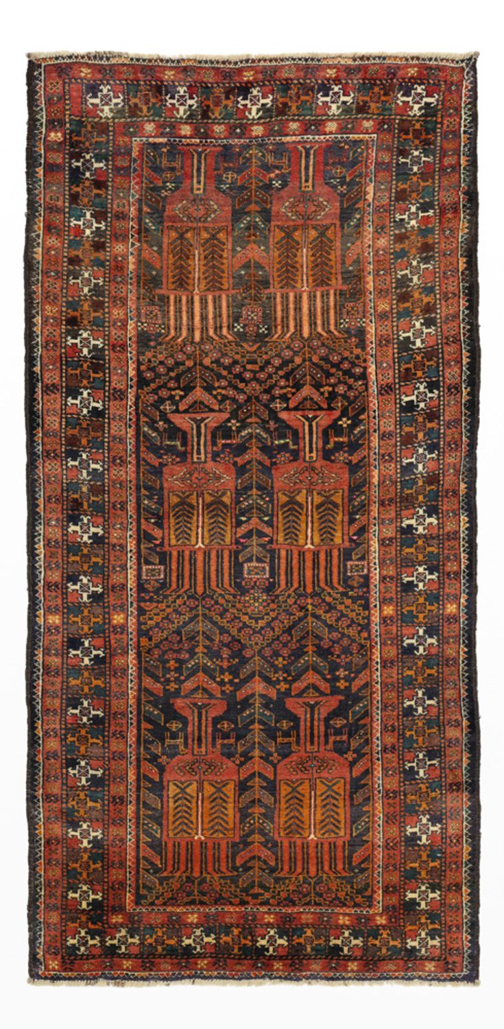 Läufer Belutsch - 212 x 106 cm - dunkelrot