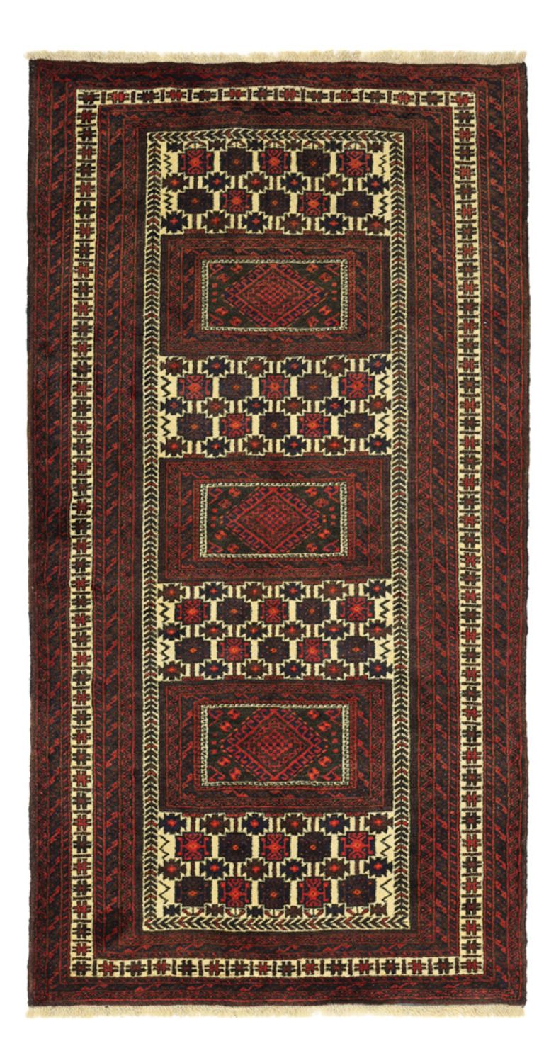 Läufer Belutsch - 194 x 102 cm - dunkelrot