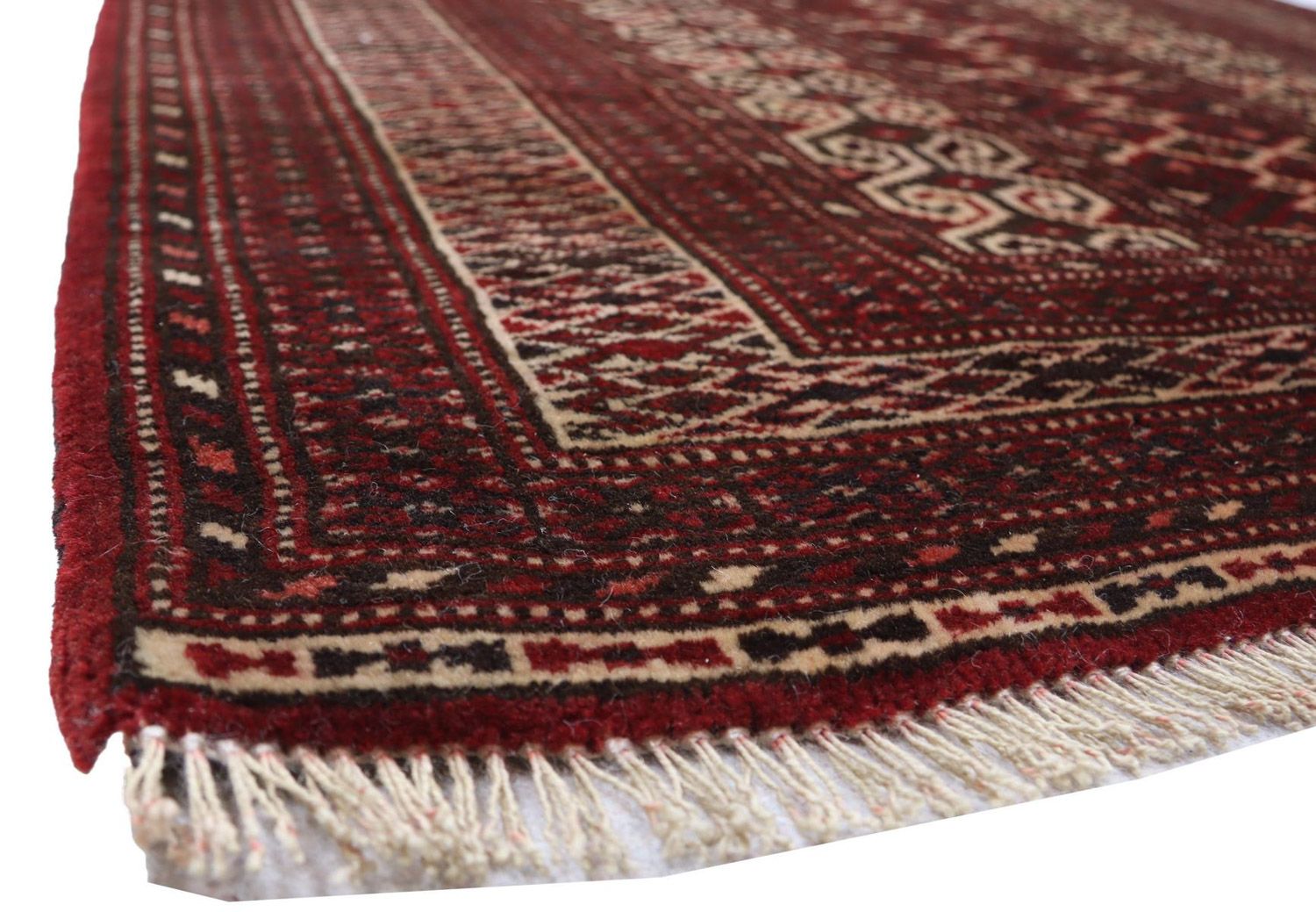 Afghan Teppich - Buchara 120 x 90 cm - dunkelrot