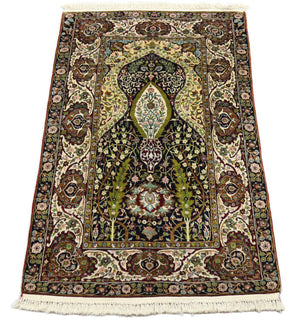 Seidenteppich - Kaschmir Seide 152 x 98 cm Teppichbrücke