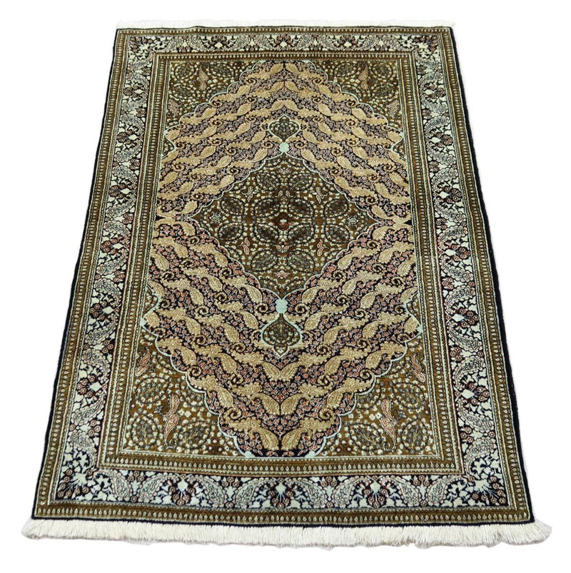 Seidenteppich - Ghom Seide - Premium 163 x 109 cm Teppichbrücke