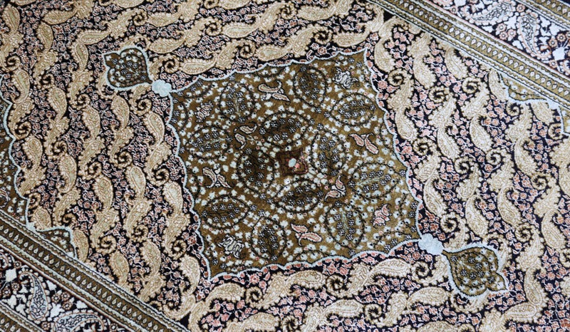 Seidenteppich - Ghom Seide - Premium 163 x 109 cm Teppichbrücke