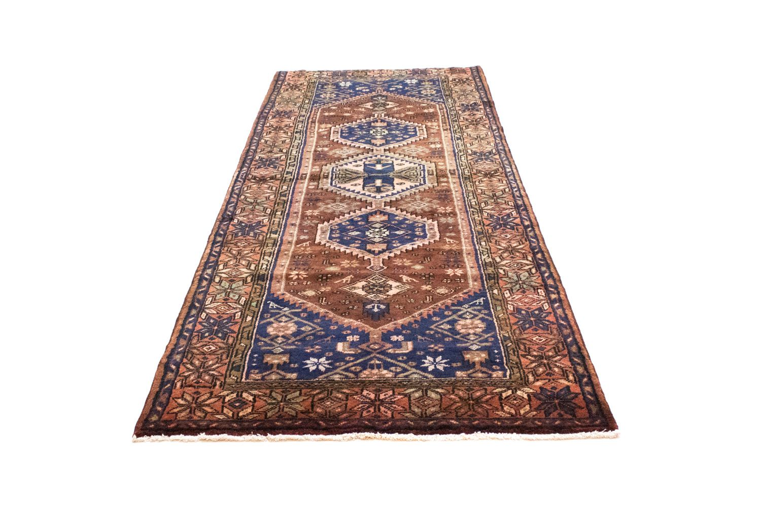 Perserteppich - Nomadic 303 x 115 cm - blau