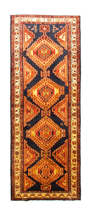 Perserteppich - Nomadic 320 x 120 cm - blau