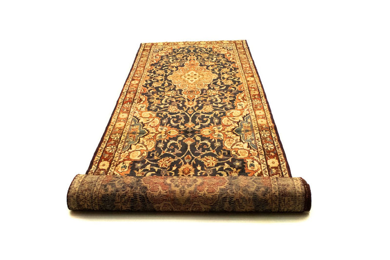Perserteppich - Nomadic 428 x 110 cm - blau