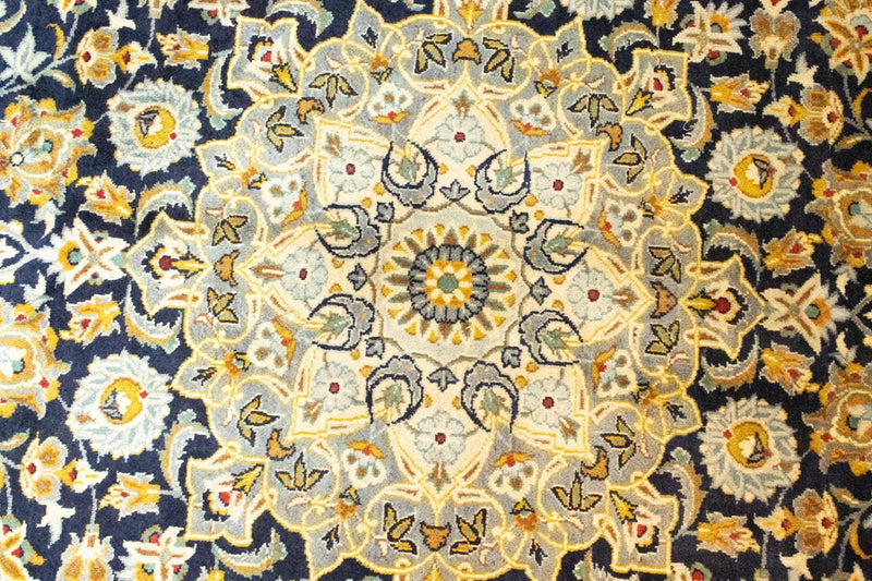 Perserteppich - Keshan 412 x 307 cm - blau