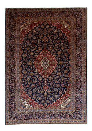 Perserteppich - Keshan 419 x 298 cm - blau