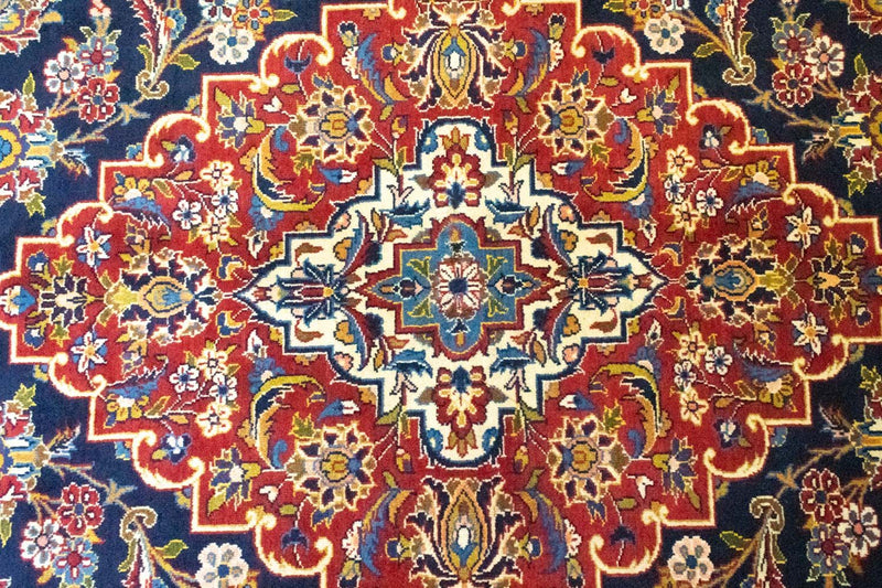 Perserteppich - Keshan 419 x 298 cm - blau