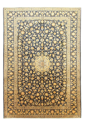 Perserteppich - Keshan 423 x 298 cm - blau