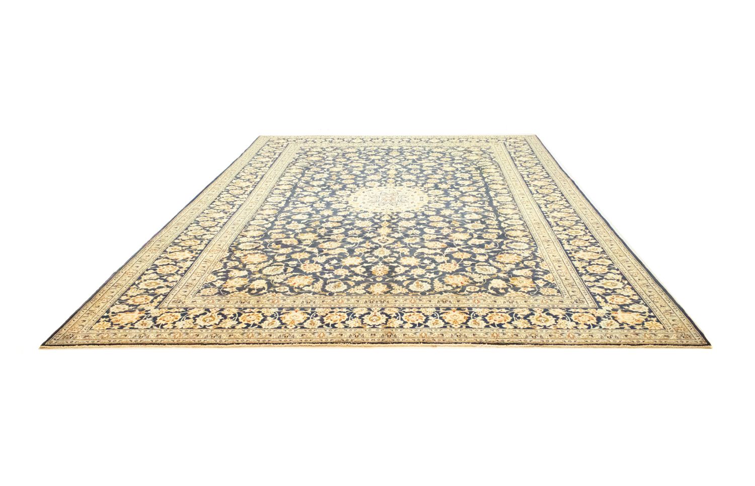 Perserteppich - Keshan 423 x 298 cm - blau