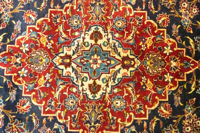 Perserteppich - Keshan 405 x 294 cm - blau