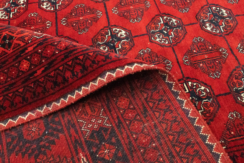 Afghan Teppich - Buchara 298 x 200 cm - dunkelrot