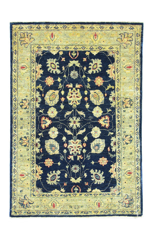 Ziegler Teppich 149 x 100 cm - dunkelblau