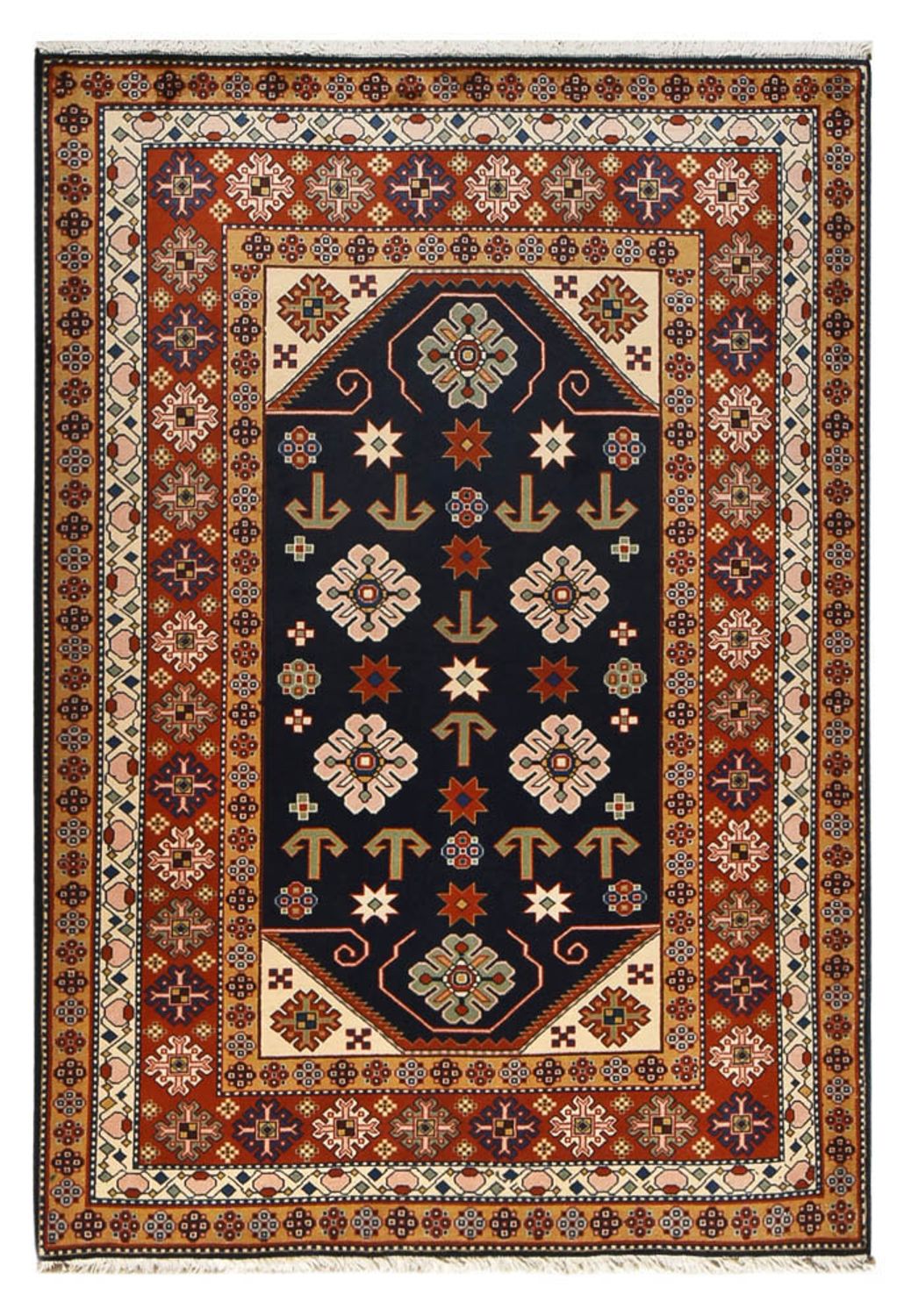 Perserteppich - Nomadic - 197 x 136 cm - dunkelblau