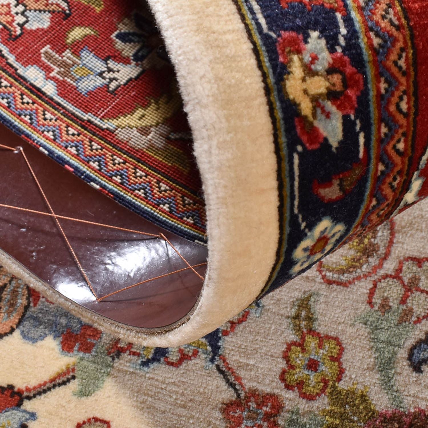 Perserteppich - Ghom - Royal - 202 x 131 cm - hellbeige