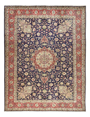 Perserteppich - Täbriz - Royal - 400 x 300 cm - dunkelblau