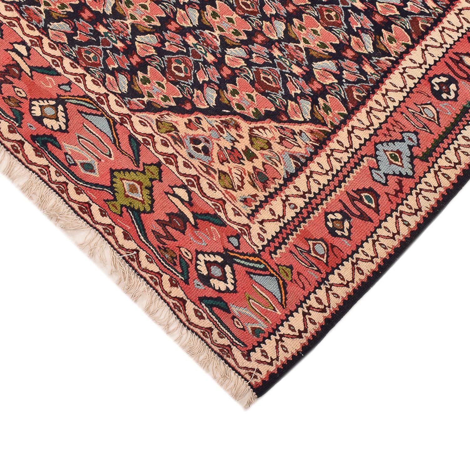 Kelim Teppich - Oriental - 238 x 132 cm - dunkelbeige