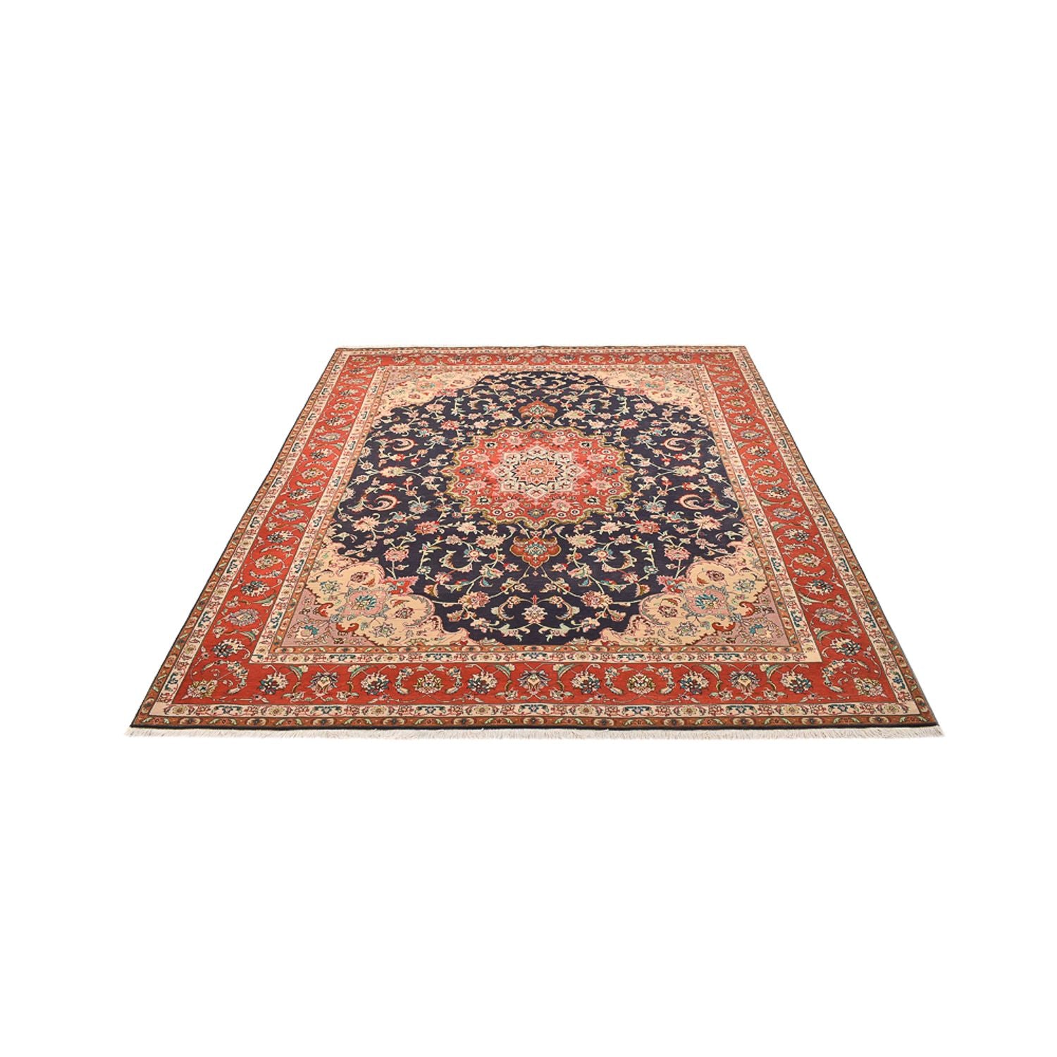 Perserteppich - Täbriz - Royal - 255 x 205 cm - dunkelblau